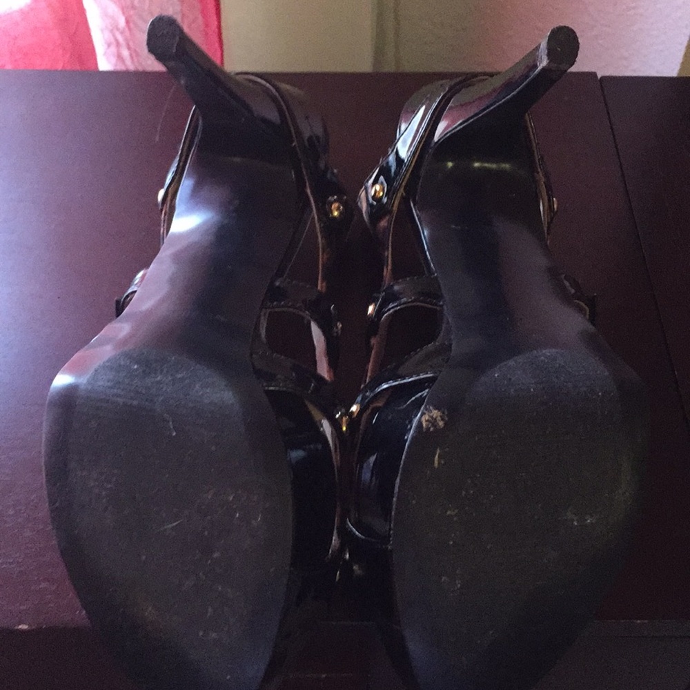 Guess Leopard Peeptoe Slingback Platform Heels - Picture 5 of 8